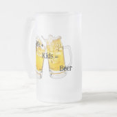 Ehefrau+Kids=Bier Mattierte Tasse (Vorderseite Links)