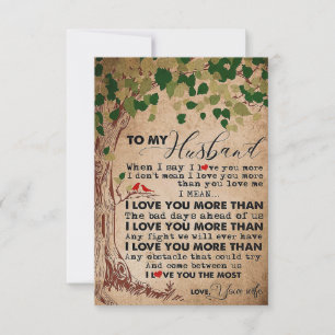 Ehefrau Kunst für meinen Mann Ich liebe dich mehr RSVP Karte