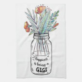 Ehefrau Kunst Glück ist ein GiGi Geschirrtuch (Vertikal)