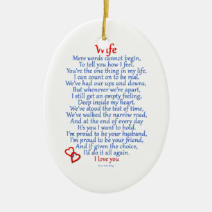 Ehefrau-Liebe Keramik Ornament