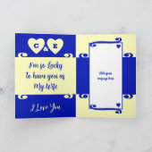 Ehefrau Liebe Sie Diamant 60 Jahre blau Karte (Innenseite)