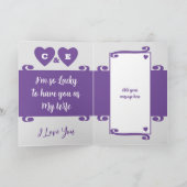 Ehefrau Liebe Sie Silber 25-jähriges lila Karte (Innenseite)