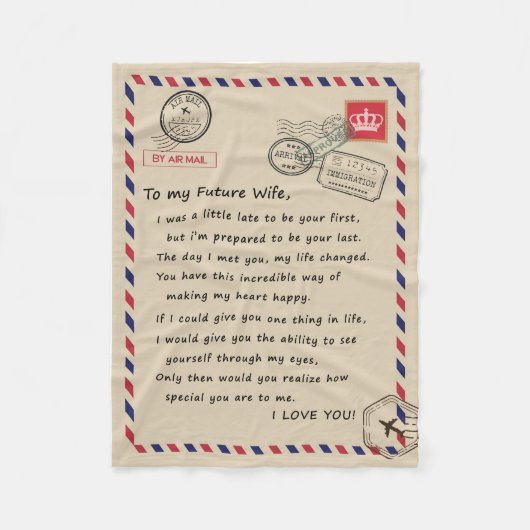 Ehefrau Liebhaber | Für meine zukünftige Ehefrau L Fleecedecke (Vorderseite)