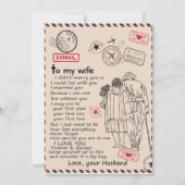 Ehefrau Liebhaber | Zu meiner Ehefrau I Liebe Sie Einladung (Vorderseite)