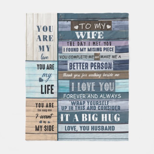 Ehefrau Liebhaber| Zu meiner Ehefrau I Liebe Sie L Fleecedecke (Vorderseite)