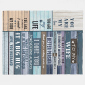 Ehefrau Liebhaber| Zu meiner Ehefrau I Liebe Sie L Fleecedecke (Vorderseite (Horizontal))