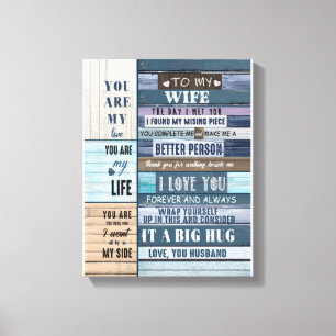 Ehefrau Liebhaber   Zu meiner Ehefrau I Liebe Sie  Leinwanddruck