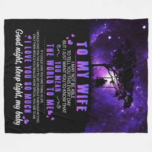 Ehefrau Liebhaber | Zu meiner Ehefrau Liebe ich Si Fleecedecke (Vorderseite (Horizontal))