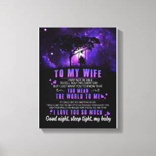 Ehefrau Liebhaber Zu meiner Ehefrau Liebe ich Si Leinwanddruck