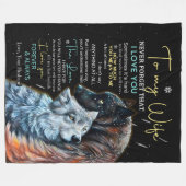 Ehefrau Liebhaber| Zu meiner Ehefrau nie vergessen Fleecedecke (Vorderseite (Horizontal))