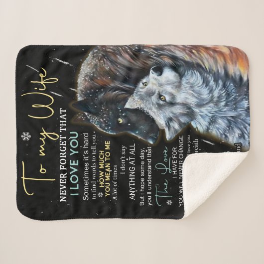 Ehefrau Liebhaber| Zu meiner Ehefrau nie vergessen Sherpadecke (Vorderseite (Horizontal))