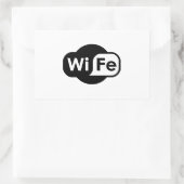 Ehefrau Logo Valentine's Gift Rechteckiger Aufkleber (Tasche)