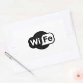 Ehefrau Logo Valentine's Gift Rechteckiger Aufkleber (Umschlag)