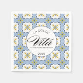 Ehefrau Lotus Custom Bachelorette Cocktail Napkin Serviette (Vorderseite)