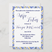 "Ehefrau" Lotus Junggeselinnen-Abschied Einladung (Vorderseite)