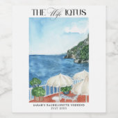 Ehefrau Lotus Junggeselinnen-Abschied - Weinetiket Weinetikett (Einzelnes Label)