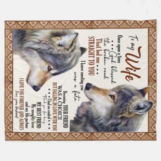 Ehefrau Lover| zu meiner Ehefrau I Liebe Sie für i Fleecedecke (Vorderseite (Horizontal))