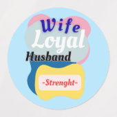 Ehefrau, Loyal-Mann, Stärke Etiketten (Design 2)