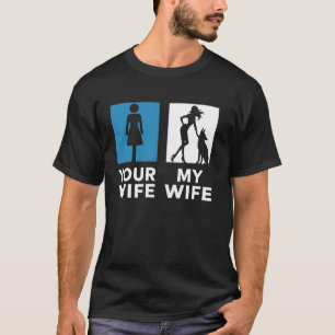 Ehefrau Lustiger Ehemann Ehe Grafik Neuheit Sarkas T-Shirt