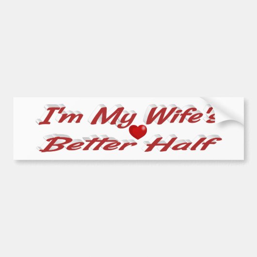 Ehefrau lustiger roter Text Autoaufkleber (Vorne)