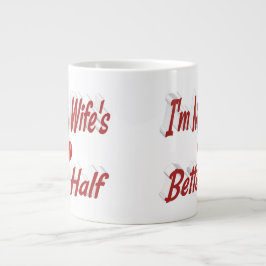 Ehefrau lustiger roter Text Jumbo-Tasse