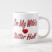 Ehefrau lustiger roter Text Jumbo-Tasse (Rechts)