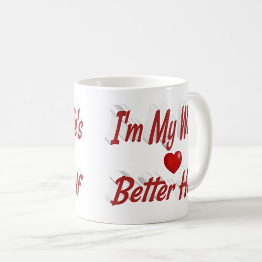 Ehefrau lustiger roter Text Kaffeetasse (VorderseiteRechts)