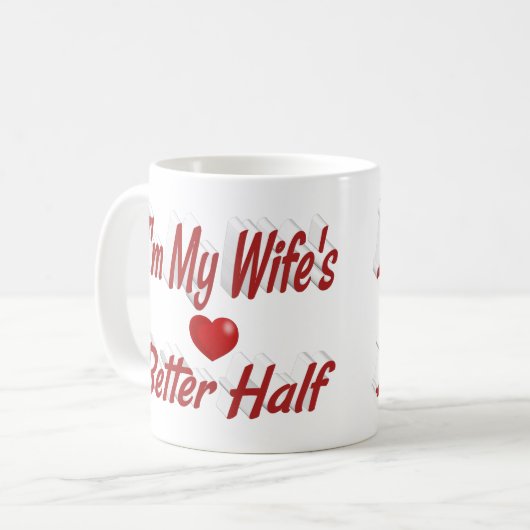 Ehefrau lustiger roter Text Kaffeetasse (Vorderseite Links)