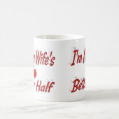 Ehefrau lustiger roter Text Kaffeetasse (Mittel)