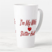 Ehefrau lustiger roter Text Milchtasse (Rechte Ecke)