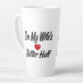 Ehefrau lustiger Zitat schwarzer Text Milchtasse (Linke Ecke)