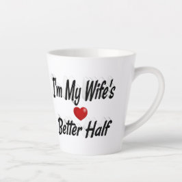 Ehefrau lustiger Zitat schwarzer Text Milchtasse