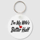 Ehefrau lustiger Zitat schwarzer Text Schlüsselanhänger (Vorderseite)