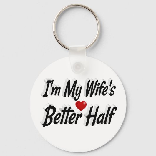 Ehefrau lustiger Zitat schwarzer Text Schlüsselanhänger (Vorderseite)