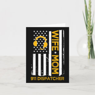 Ehefrau Mama 911 Dispatcher US Flag Unabhängigkeit Karte