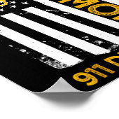 Ehefrau Mama 911 Dispatcher US Flag Unabhängigkeit Poster (Ecke)