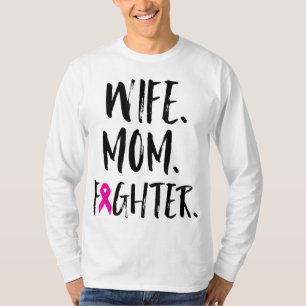 Ehefrau Mama am Muttertag Kämpfen Brustkrebs Aware T-Shirt