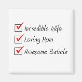 Ehefrau Mama Babcia Polnische Frau Magnet (Vorne)