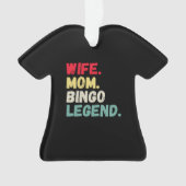 Ehefrau Mama Bingo Legende Retro-Jahrgang Weihnach Ornament (Vorderseite)