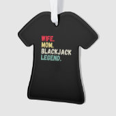 Ehefrau Mama Blackjack Legende Karten 21 Retro Vin Ornament (Vorderseite)