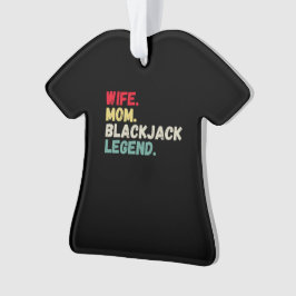 Ehefrau Mama Blackjack Legende Karten 21 Retro Vin Ornament