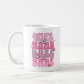 Ehefrau Mama Boss Babe Funny Mother Day Sprichwort Kaffeetasse (Links)