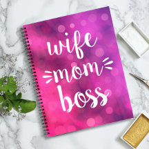 Ehefrau Mama Boss Babe Spaß Script Typografie Hot 