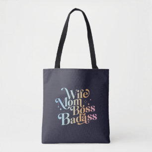 Ehefrau Mama Boss Badass Funny Sarcastic Muttertag Tasche