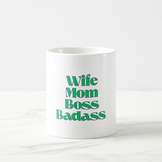 Ehefrau Mama Boss Badass Kaffeetasse (Mittel)