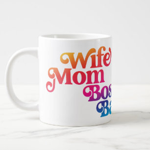 Ehefrau Mama Boss Badass Niedlich Funny Mama Spaß  Jumbo-Tasse