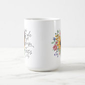 Ehefrau Mama Boss Badass Sonnenblumen Muttertag Kaffeetasse (Mittel)