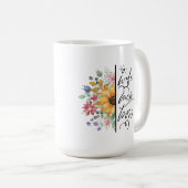 Ehefrau Mama Boss Badass Sonnenblumen Muttertag Kaffeetasse (VorderseiteRechts)