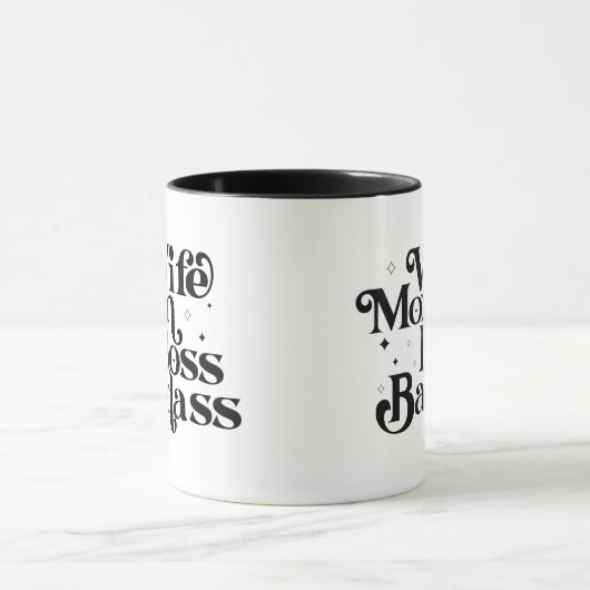 Ehefrau Mama Boss Badass Tasse (Zentrum)