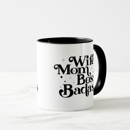 Ehefrau Mama Boss Badass Tasse (VorderseiteRechts)